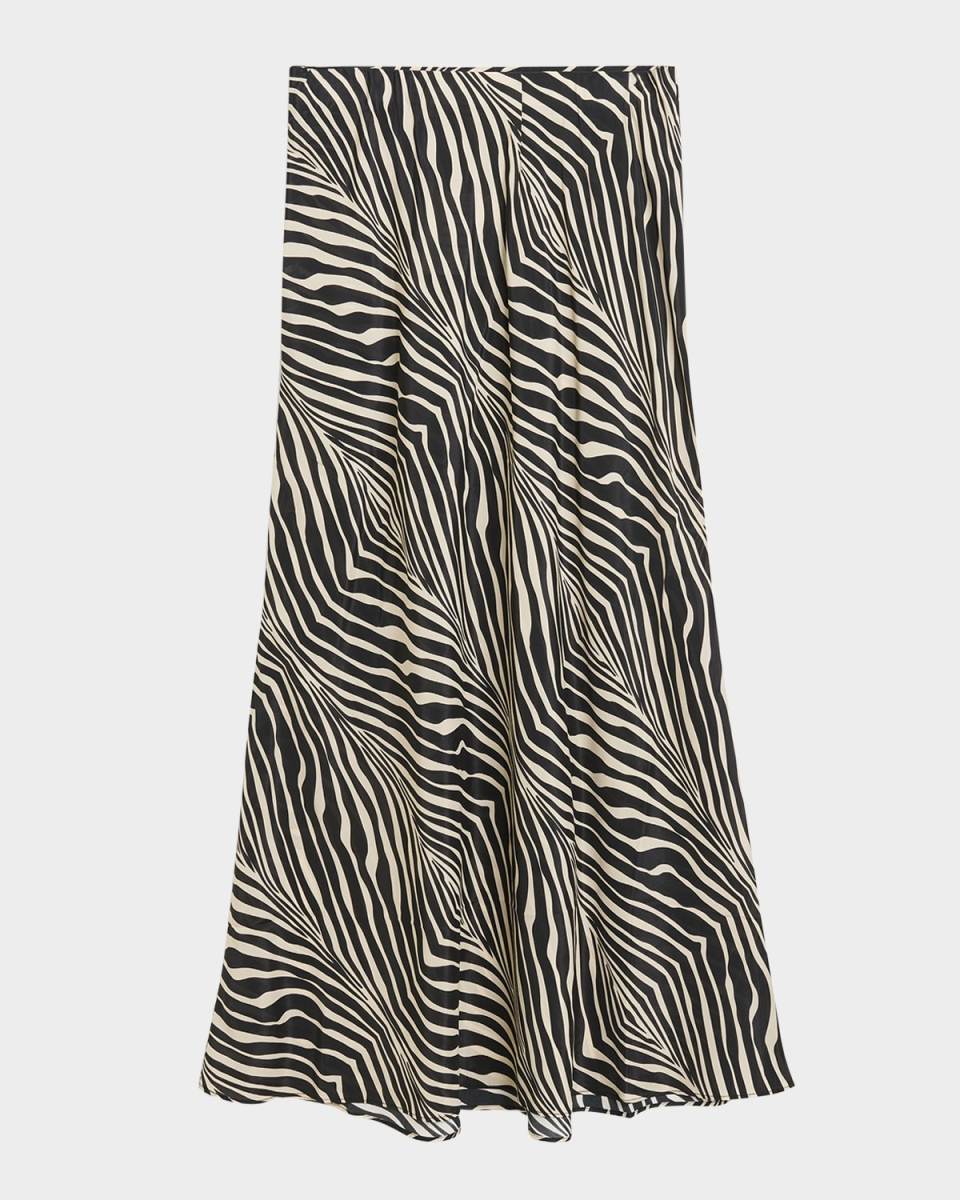 Boshan Zebra-Print Maxi Skirt
